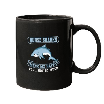 Discover nurses Shark Makes Me Happy Biologist Ichthyologist Expert Mugs