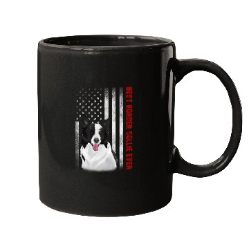 Discover vintages bests Border Collie Ever American Flag Gift Mugs