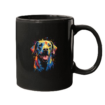 Discover Watercolor Colorful Labrador Lab 1 Mugs