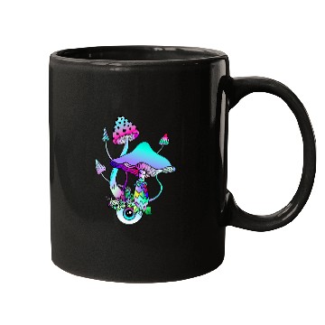 Discover Mushroom Eye Art Goa Psy Trance Mugs