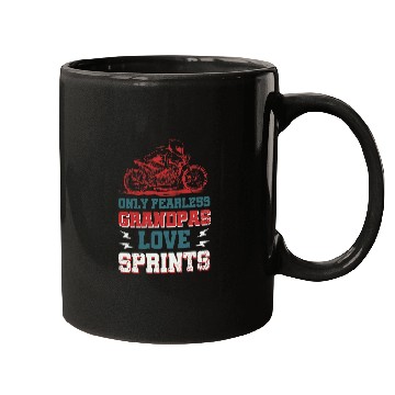Discover Only Fearless Grandpas Love Sprints Drag Racing Mugs
