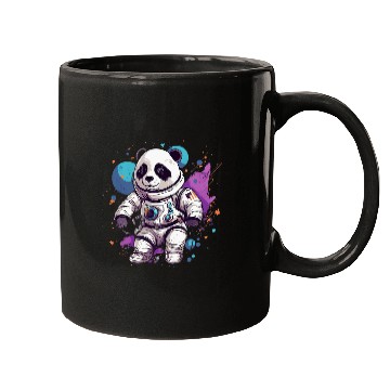 Discover Panda Astronaut Floating Through Outer Space Pandas 2 Mugs