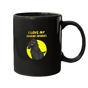 Discover I Love My Black Cocker Spaniel Mugs