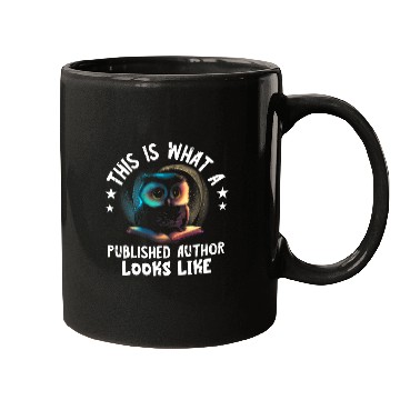 Discover Writer Owl Published Author Typewriter Novel Book Lover Mugs