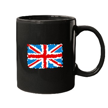 Discover Union Jack UK flag sketch art Mugs