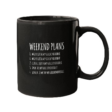 Discover Weekend Plans Goldendoodle Dog Mugs