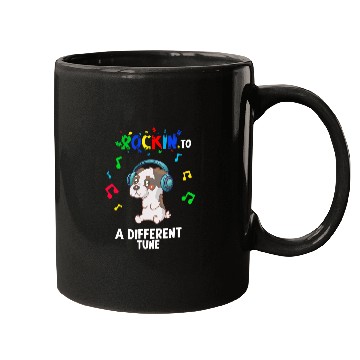 Discover Rockin to a Different Tune Autism Warrior 21 Mugs
