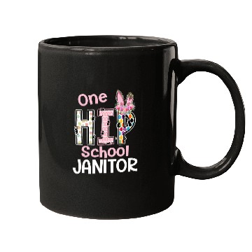 Discover One Hip School Janitor Bunny Leopard School Easter Mugs