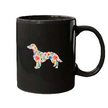Discover Welsh Springer Spaniel watercolor flowers design Mugs