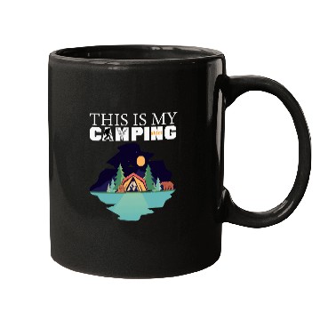 Discover this is my camping rv van camping saying happy camper bear Mugs