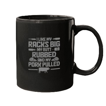 Discover Mens BBQ Grill Grilling Butt Rubbed 2My Pork Pulled Funny Chef 22 Mugs
