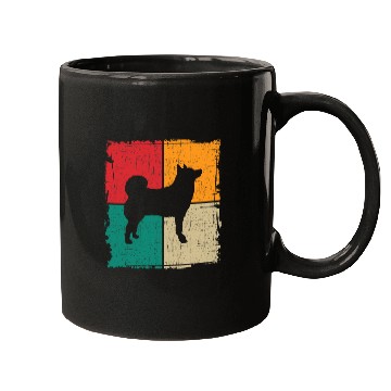 Discover Norwegian Elkhound Retro vintages 70s 80s Style 2 Mugs