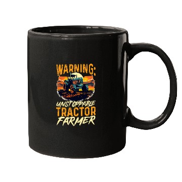 Discover Tractors Farmer 2Warning unstoppable tractor farmer Mugs