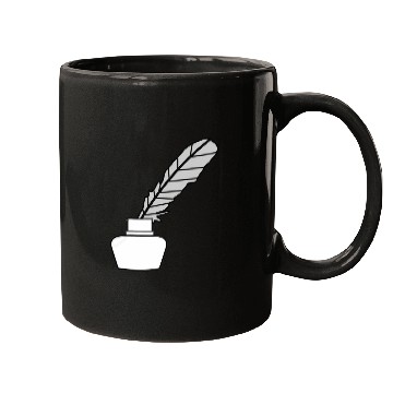 Discover Quill Feather Author Writer 2 Mugs