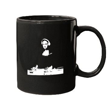 Discover Mona Lisa DJ Art Funny EDM Techno Rave Music Mugs