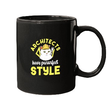 Discover Architect Cat Lover Architecture Engineer Kawaii Art Mugs