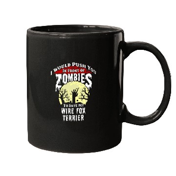 Discover Zombies Wire Fox Terrier Spooky Halloween Mugs