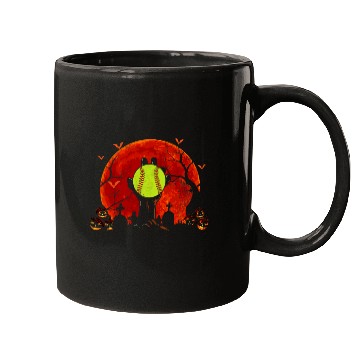 Discover Zombie Hand Holding Softball Ball Zombie Halloween Mugs