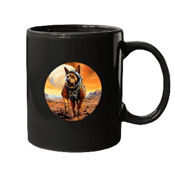 Discover Miniature Pinscher Mars Funny Dog Astronaut Mugs