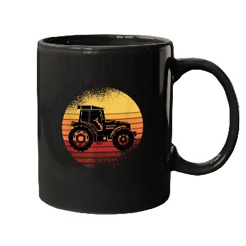 Discover Tractors vintages Tractor Retro Sunset Farmer Mugs