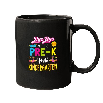 Discover Bye Bye Prek Hello Kindergarten Flamingo Back to School Mugs