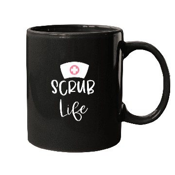 Discover Funny Scrub Life RN nurses Practitioner Nursing Student Mugs