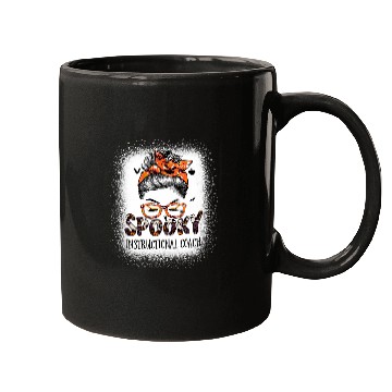 Discover Messy Bun Spooky Instructional Coachs Bleached Halloween Bat Mugs