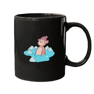 Discover Monkey Ice Bathing Trend Hobby Mugs