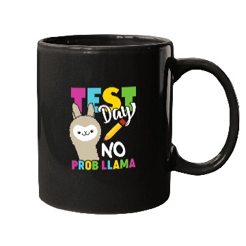 Discover Testing Test Day No Prob Llama Teacher Professor Joke Mugs