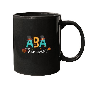 Discover Applied Behavior Analysis Therapist Fall Thanksgiving ABA Mugs