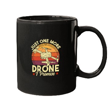 Discover Retro Sunset Funny Drone Pilot Quadcopter Drone Lover Mugs