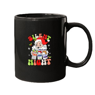 Discover Retro Silent Night ICU nurses Christmas Intensive Care Unit Mugs