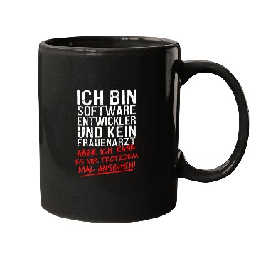Discover Mens Im a software developer and no gynaologic computer scientist Mugs