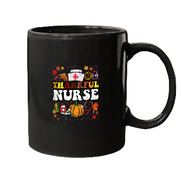 Discover Thankful nurses Thanksgiving Day RN Nursing Student Mugs