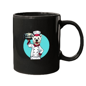 Discover West Highland White Terrier Chef Funny Dog Cooking Mugs