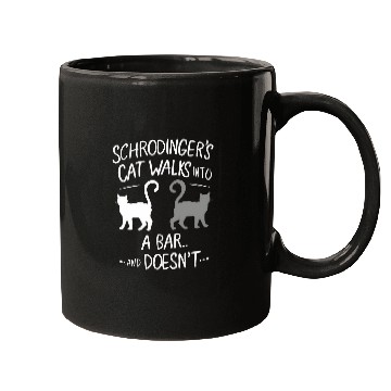 Discover Funny Scientist Schrodingers Cat Quantum Physics Lover 2 Mugs