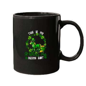 Discover My St  Patricks Day Pajama Horse Shamrocks Circle Mugs