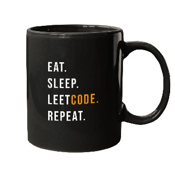 Discover Eat Sleep Leetcode repeat Funny programmer Mugs