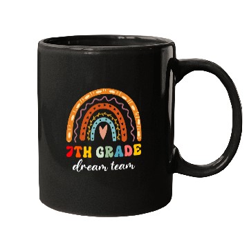 Discover 7th Grade Dream Team Boho Rainbow Teacher Back To School Mugs