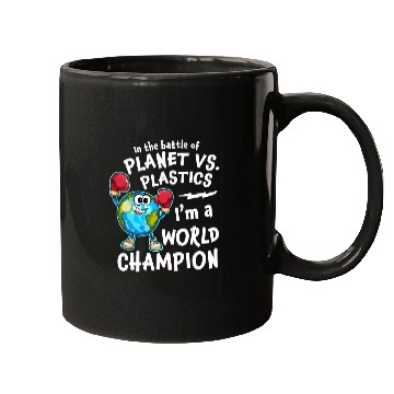 Discover Earth Day Planet vs Plastics World Champion Cute Mugs