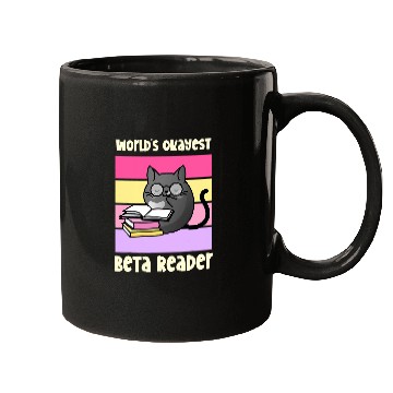 Discover Worlds Okayest Beta Reader 2Book Reviewer Author Writer Mugs