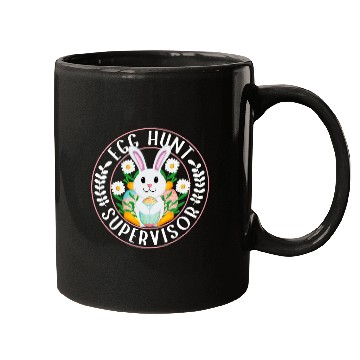 Discover Egg Hunt Supervisor Matching Easter Rabbit Ears Egg Hunter Mugs