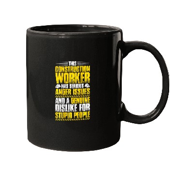 Discover Construction Site Anger Issues Construction Worker Mugs