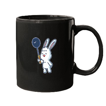 Discover Badminton and shuttlecock player rabbit Mugs