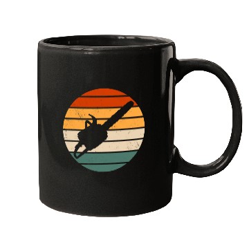 Discover Retro Chainsaw Design Woodcutter Forest Worker Forestry Mugs