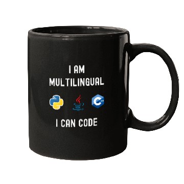 Discover Funny Nerdy I am Multilingual I Code Computer Programmer Mugs