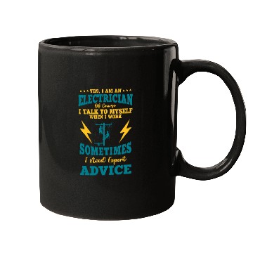 Discover Yes Im Electrician Electricity Lineman Electrical Engineer Mugs