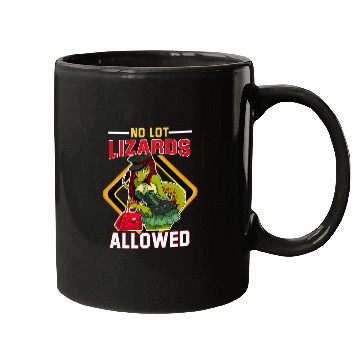 Discover No Lot Lizard CB Talk Trucker Design Mugs