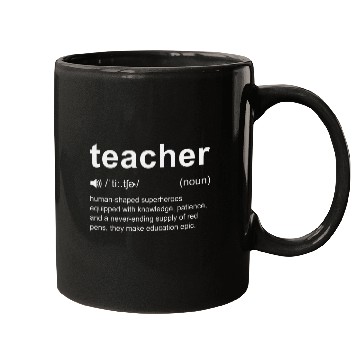 Discover Teacher School Definition Funny Dictionary Meaning 2 Mugs