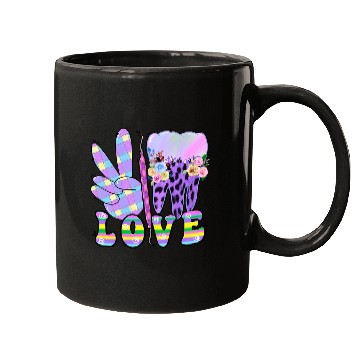 Discover Peace Love Dental Purple nurses Cute Teeth Mugs